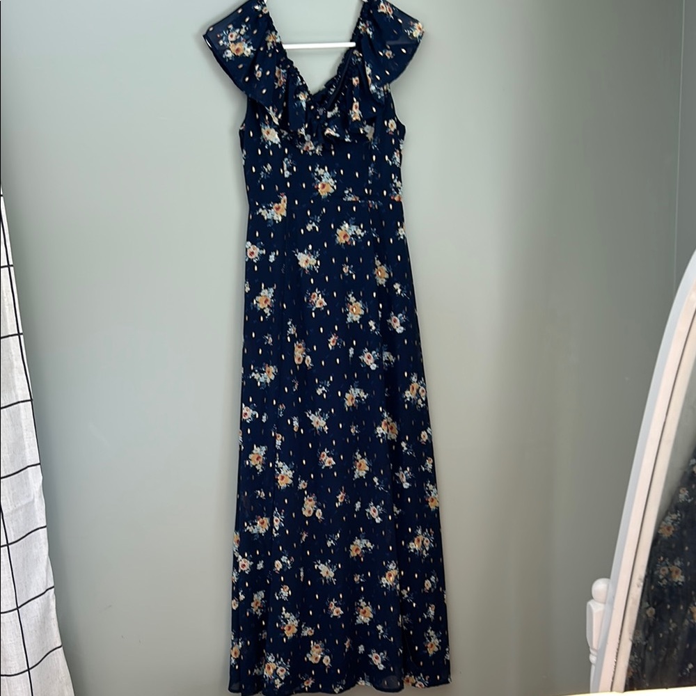 Floral Navy Maxi Dress